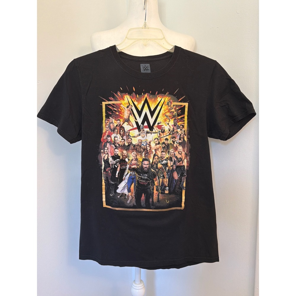WWE Authentic Kids Boys T-Shirt Black I Was There 2023 Graphic Tee Size M